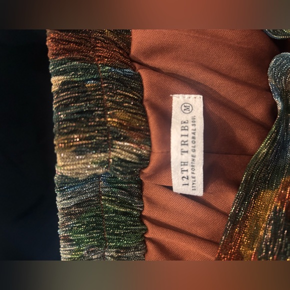 Floral Multicolor Metallic Pants - Picture 5 of 8